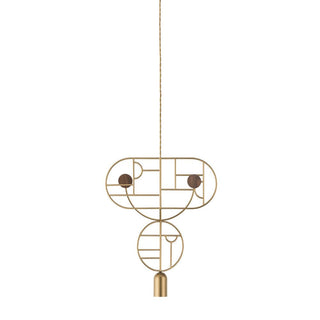 Nomon Wooden Dots pendant lamp gold structure 2 elements 110 Volt - Buy now on ShopDecor - Discover the best products by NOMON design