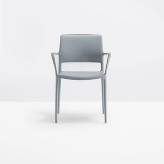 Pedrali Ara 315 outdoor design chair with armrests Pedrali Light grey GC - Buy now on ShopDecor - Discover the best products by PEDRALI design