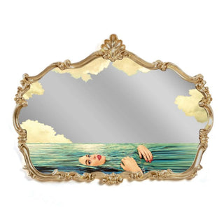 Seletti Toiletpaper Baroque Mirror Sea Girl mirror - Buy now on ShopDecor - Discover the best products by TOILETPAPER HOME design