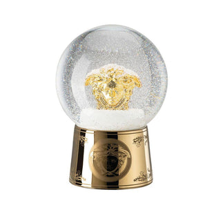 Versace meets Rosenthal Golden Medusa glass sphere w. snow effect h. 6.62 inch - Buy now on ShopDecor - Discover the best products by VERSACE HOME design
